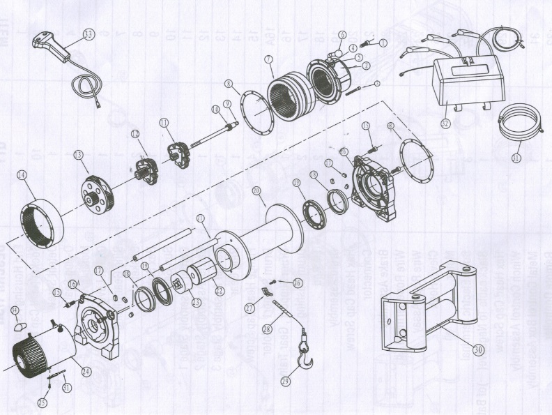 Запчасти для Master Winch Х9500 12V/24V